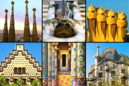 Barcelona Gaudi Postcard