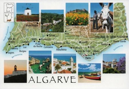 Algarve Postcard Map 3