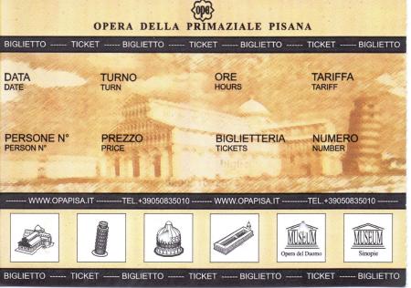 Entrance Ticket - Leaning Tower of Pisa