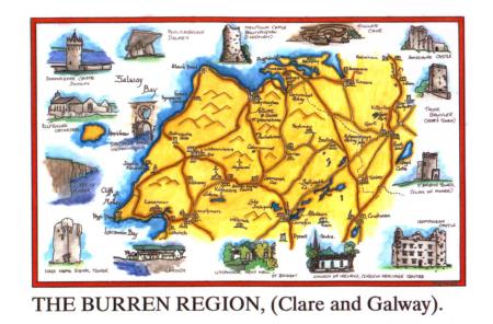 The Burren map Ireland