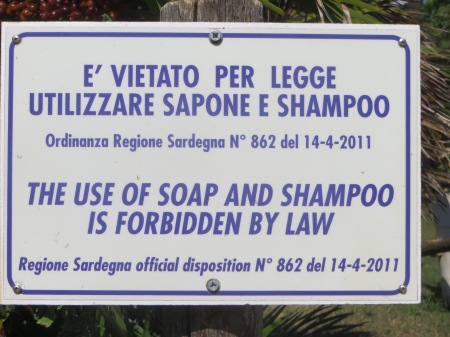 Washing Rules Sardinia Irtaly